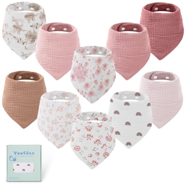 Yoofoss Muslin Baby Bibs